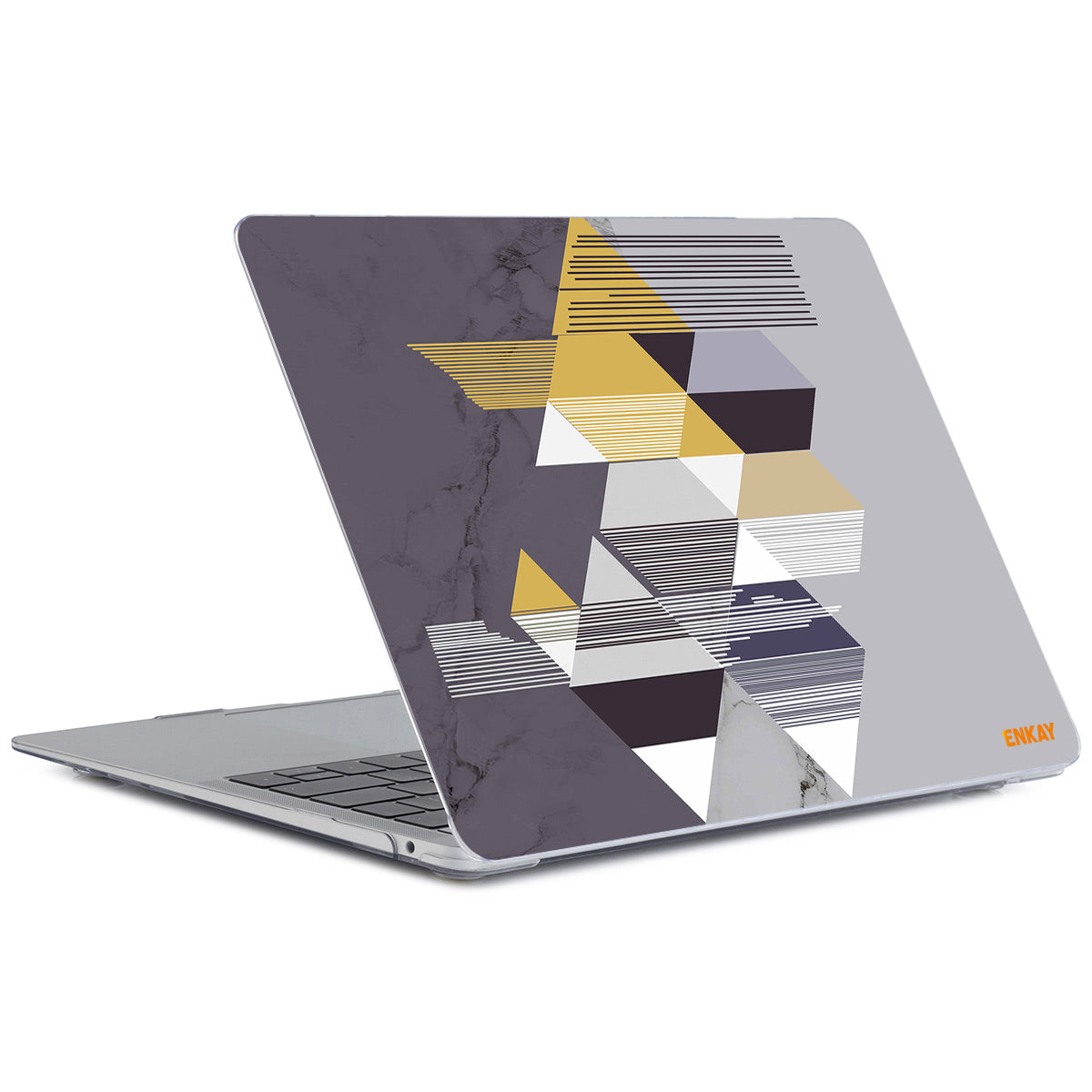 for MacBook Pro 16 inch (2019) A2141 Geometry Series Polycarbonate Laptop Case Transparent Hard PC Protective Notebook Cover - Geometry No.1