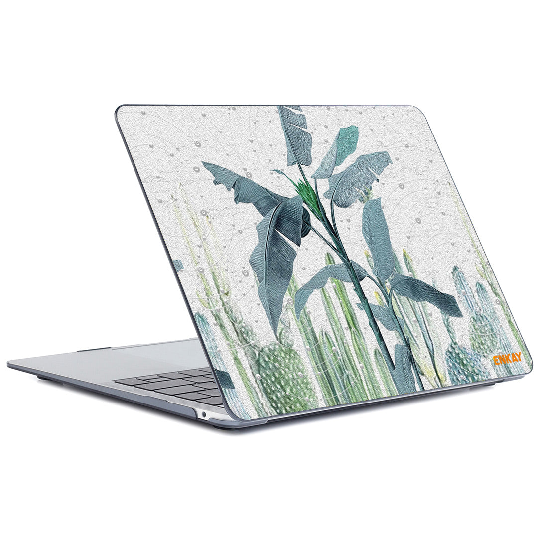 Natural Pattern Laptop Cover Plastic Hard Shell Protector for MacBook Pro 15 inch (2016-2017) A1707/ (2018-2019) A1990 - Banana Leaves