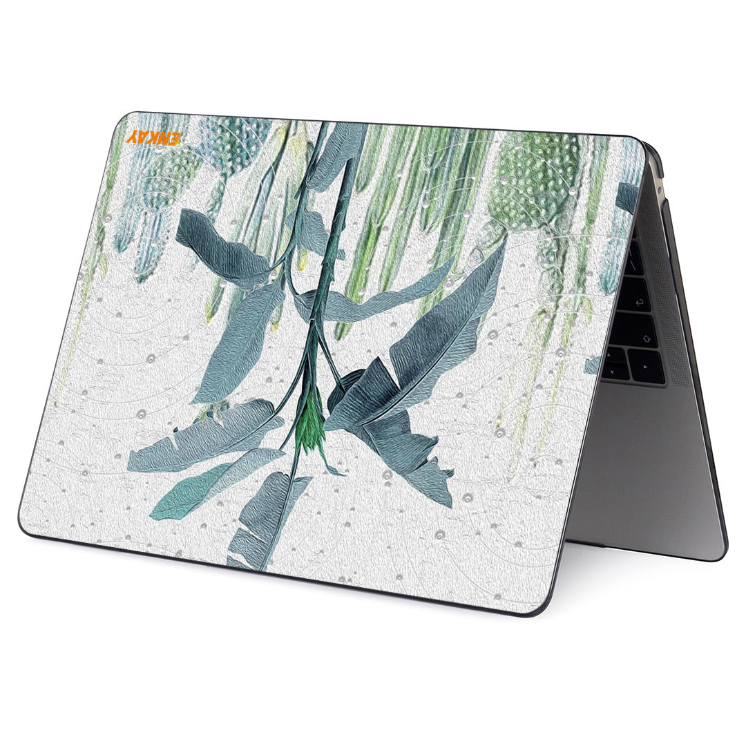 Natural Pattern Laptop Cover Plastic Hard Shell Protector for MacBook Pro 15 inch (2016-2017) A1707/ (2018-2019) A1990 - Banana Leaves