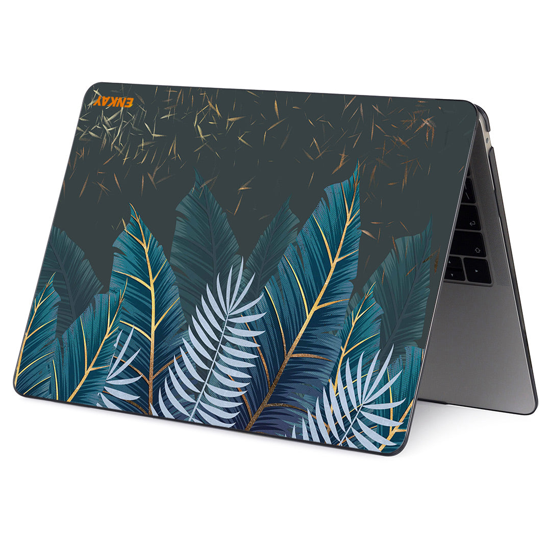 for MacBook Pro 13 inch (2016-2017) A1706 A1708/ (2018-2019) A1989/ (2019) A2159 Natural Pattern Heavy Duty Heat Dissipation Hard PC Shell Case - Palm Leaves