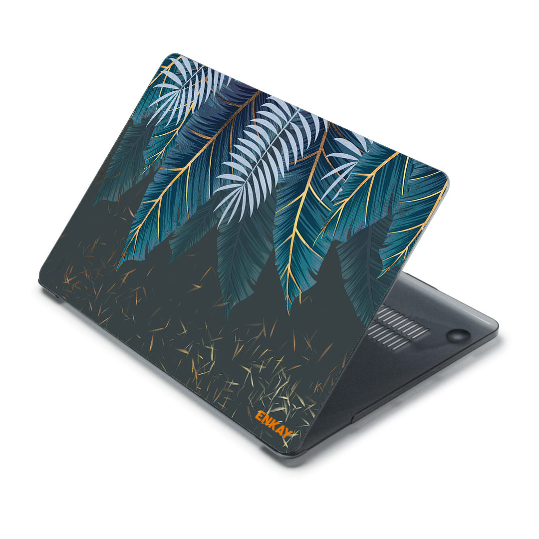for MacBook Pro 13 inch (2016-2017) A1706 A1708/ (2018-2019) A1989/ (2019) A2159 Natural Pattern Heavy Duty Heat Dissipation Hard PC Shell Case - Palm Leaves