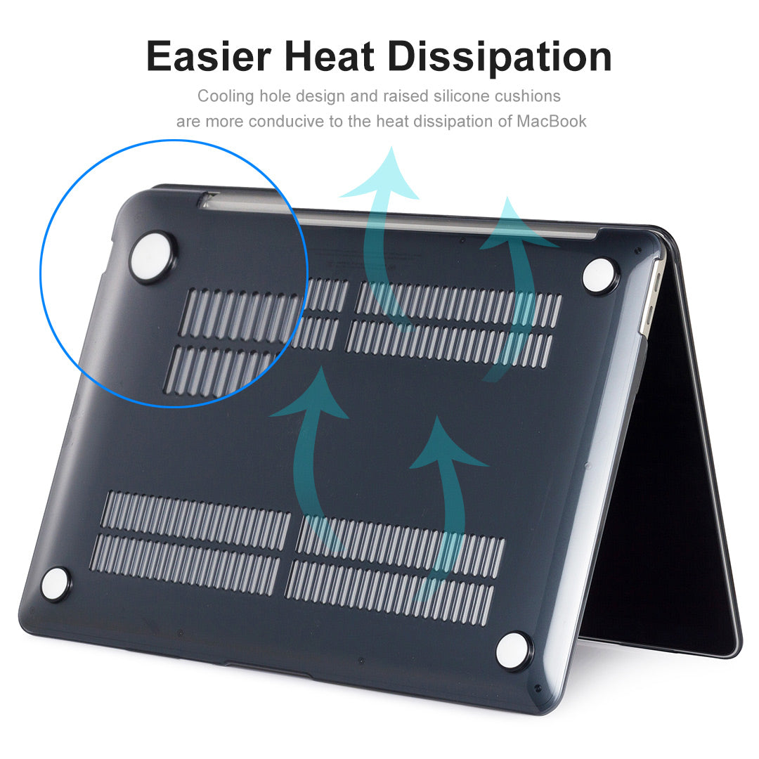 for MacBook Pro 13 inch (2016-2017) A1706 A1708/ (2018-2019) A1989/ (2019) A2159 Natural Pattern Heavy Duty Heat Dissipation Hard PC Shell Case - Palm Leaves