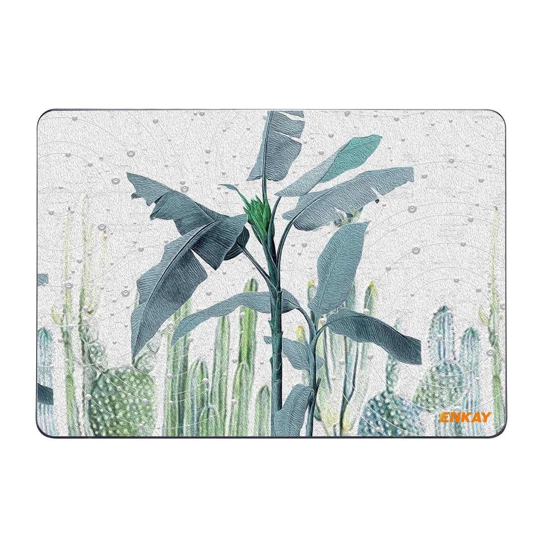 for MacBook Air 13 inch (2018) A1932 Fashionable Shockproof Natural Pattern Laptop Protector Hard PC Case Notebook Cover - Banana Leaf