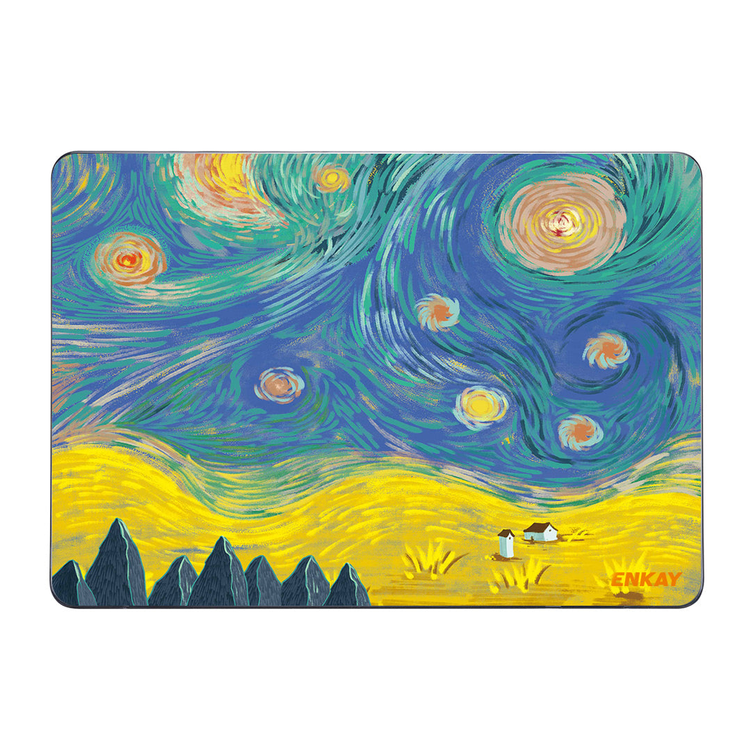 for MacBook Pro 13 inch (2020) A2251/A2289/A2338 Natural Pattern Laptop Protector Heat Dissipation Hard PC Case Notebook Cover - Field