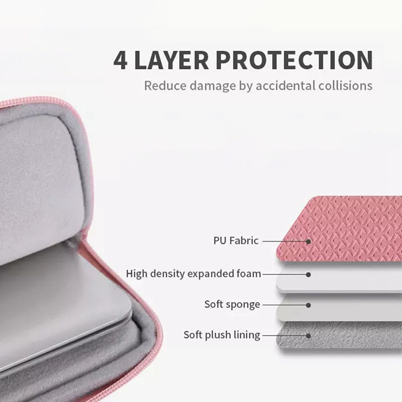 L30-01 11-inch Laptop Tablet Protective Sleeve PU Leather Rhombus Design Notebook Storage Bag