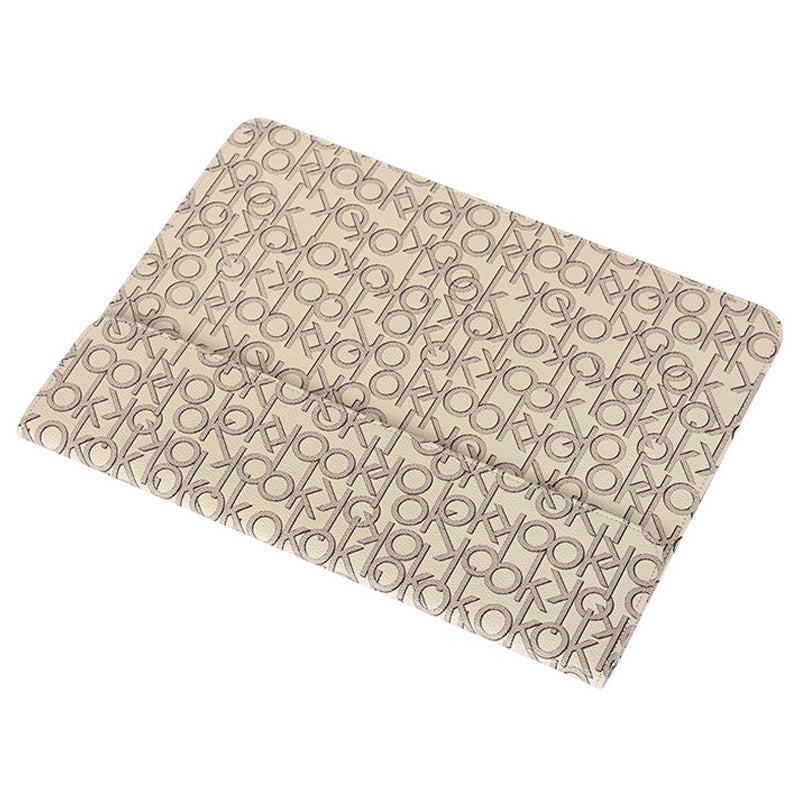 E61-01 12-inch Laptop Carrying Bag Letter OK Printing Magnetic Flip PU Leather Notebook Sleeve