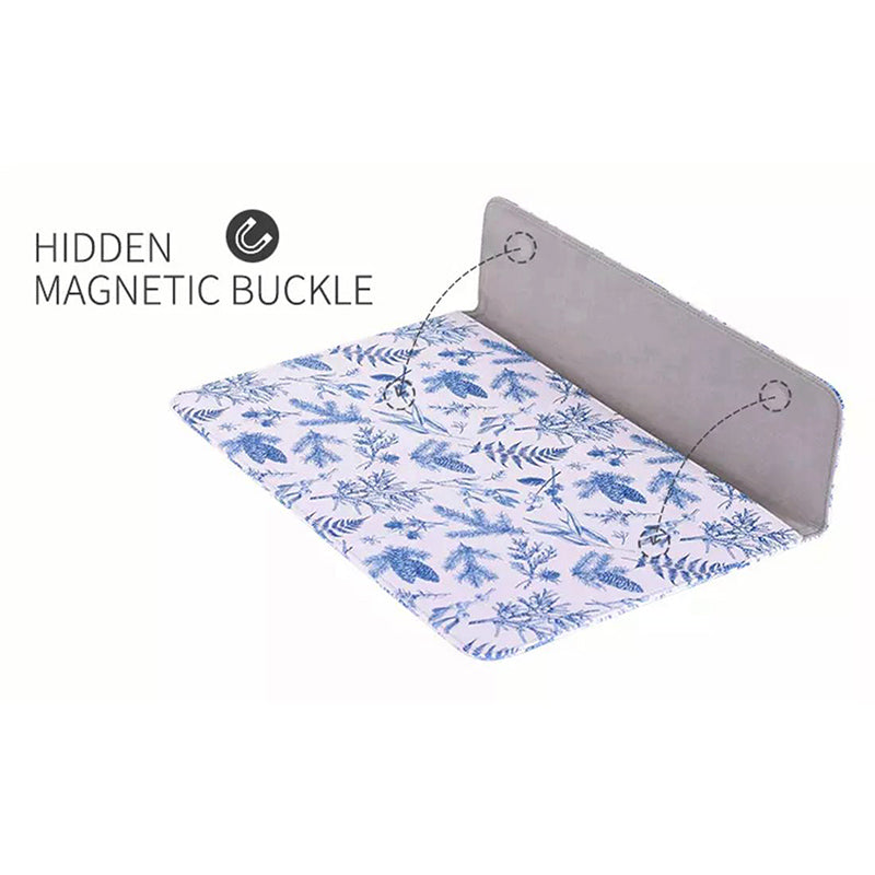 Leaf Printed Laptop Sleeve Carrying Bag PU Leather Magnetic Lid Notebook Protective Pouch - 15-inch