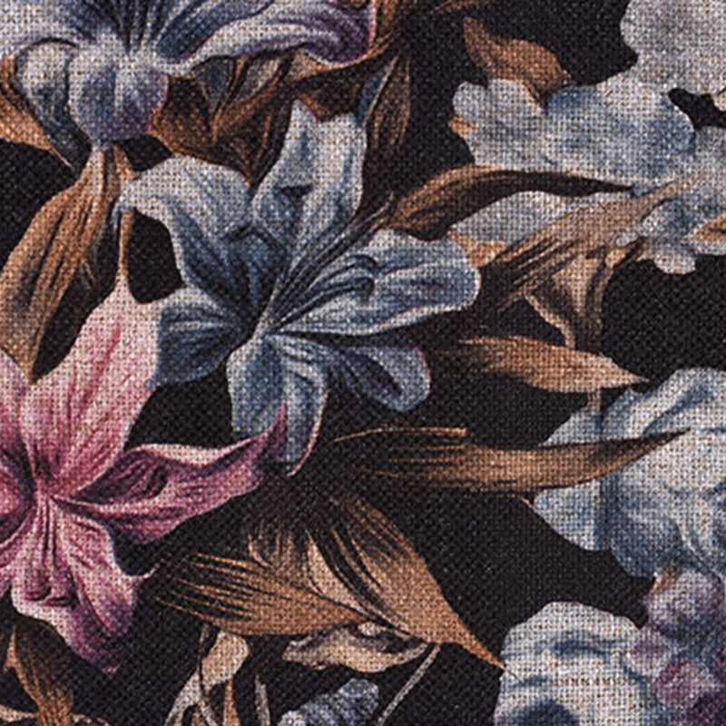 Watercolor Flower Pattern Polyester Laptop Computer Sleeve Carrying Case with Small Bag - Black/for 14-inch Laptop