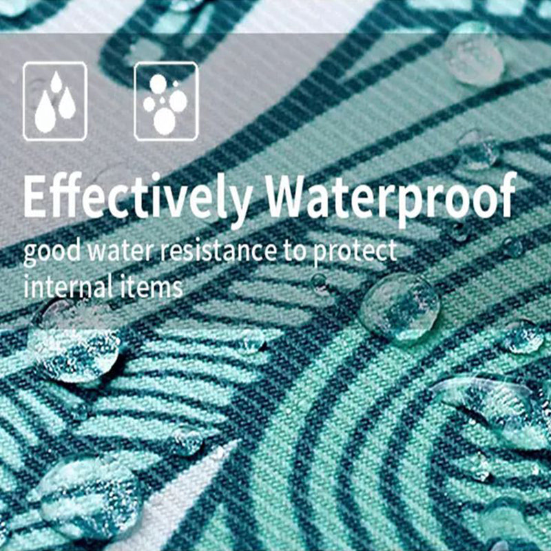 Sea Wave Pattern Shockproof Laptop Sleeve Zipper Notebook Carrying Bag with Front Pocket - Green/for 14-inch Laptop