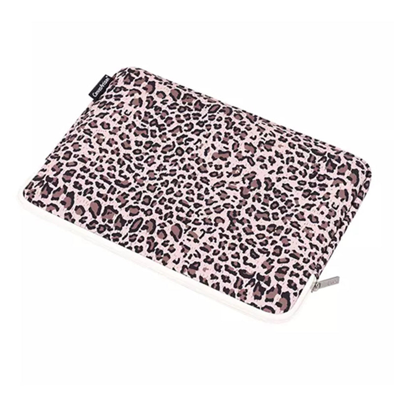 Leopard Printing Shockproof Notebook Sleeve Carrying Case Laptop Soft Liner Bag - Yellow/for 13-inch Laptop