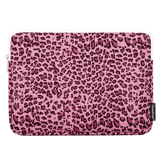 Leopard Printing Shockproof Notebook Sleeve Carrying Case Laptop Soft Liner Bag - Pink/for 11-inch Laptop