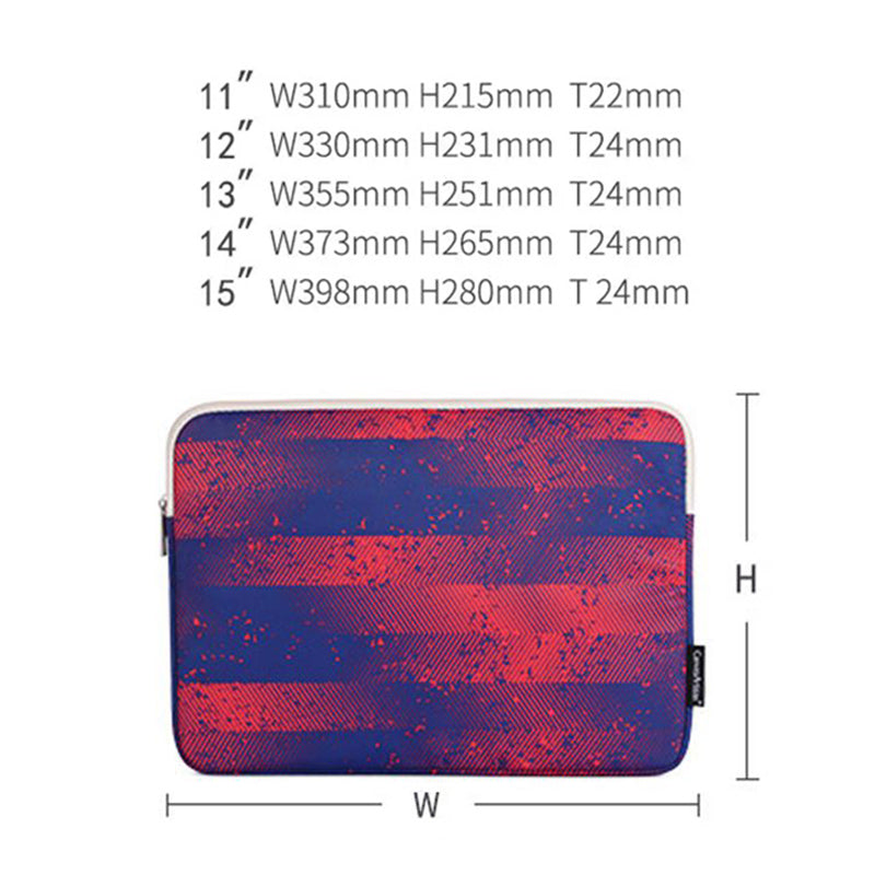 Graffiti Pattern Notebook Carrying Bag Anti-scratch Protective Laptop Sleeve Case - Blue/Red/for 11-inch Laptop