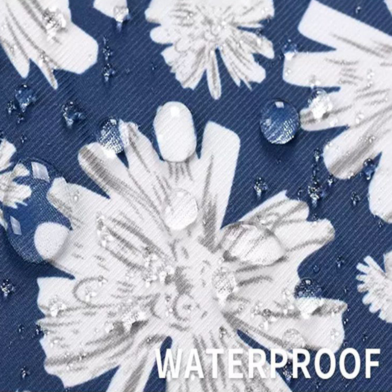 Chrysanthemum Pattern Laptop Handbag Polyester Zipper Notebook Carrying Bag with Handle Design - Blue/for 15-inch Laptop