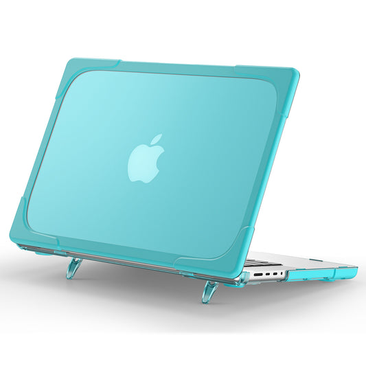 For MacBook Pro 14 inch (2021) A2442 / 14 inch (2023) A2779 (M1 / M2) Hard PC Laptop Case Notebook Computer Cover Stand - Baby Blue