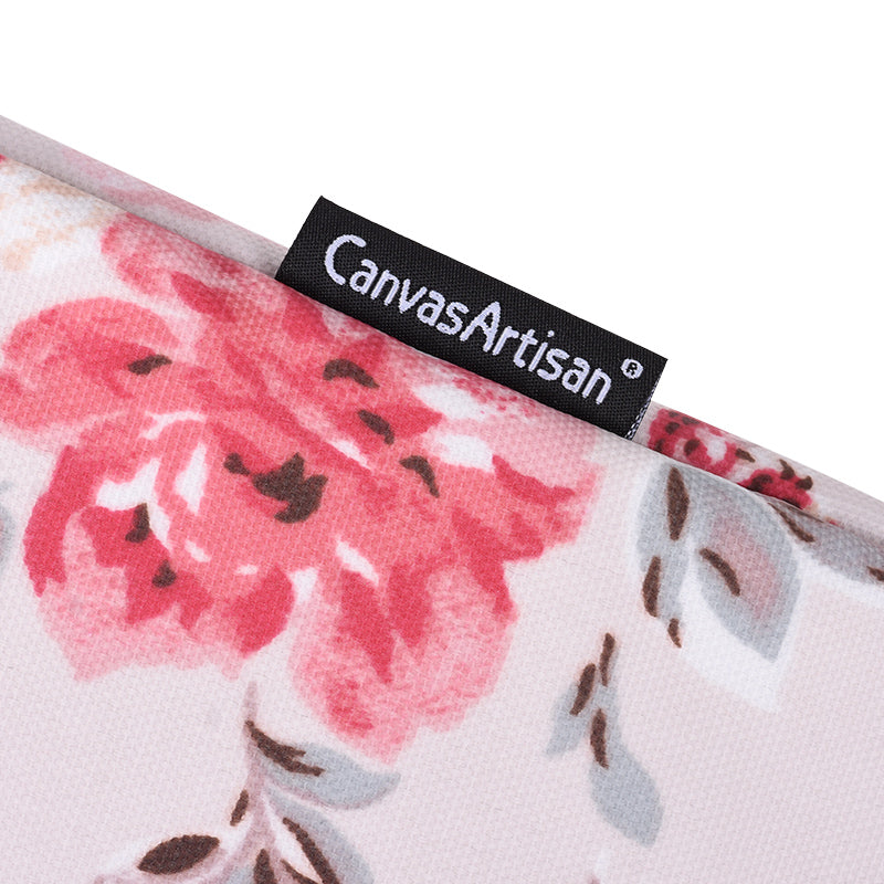 Notebook PC Carrying Case Watercolor Flower Pattern Protective Laptop Sleeve with Small Bag - White/for 12-inch Laptop
