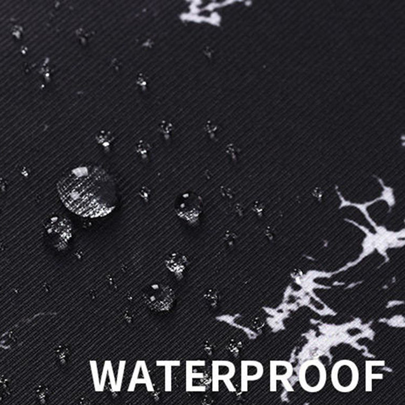 Marble Pattern Laptop PC Sleeve Soft Linner Notebook Bag with Small Bag - Black/for 14-inch Laptop