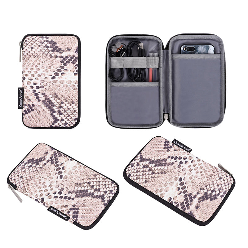 Snake Pattern Laptop Sleeve Carrying Bag Notebook Case with Small Bag - Pink/for 13-inch Laptop