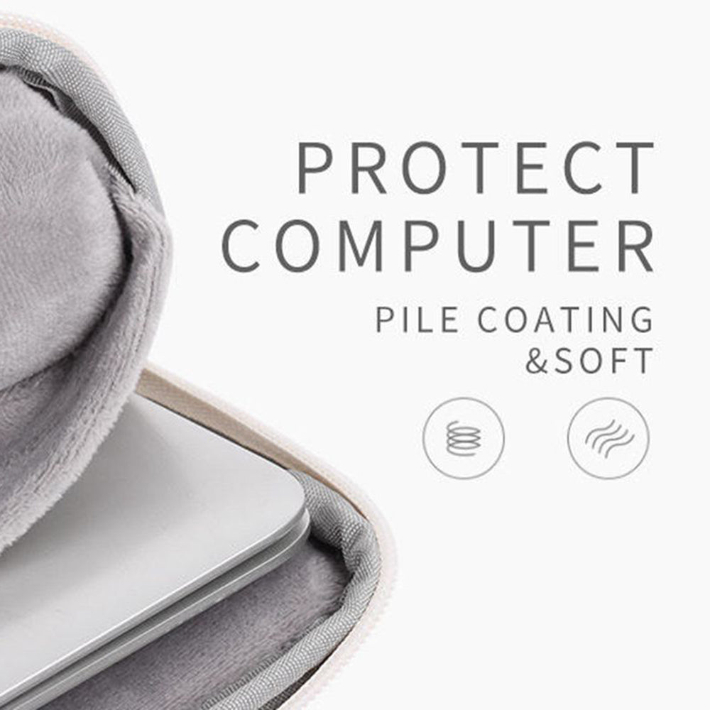 Postcard Design Laptop Sleeve Bag Notebook Computer Case with Small Bag - Brown/for 11-inch Laptop