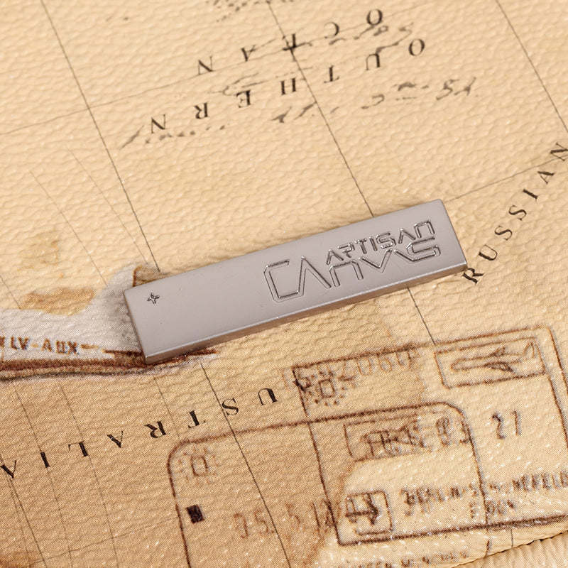 Postcard Design Laptop Sleeve Bag Notebook Computer Case with Small Bag - Brown/for 12-inch Laptop