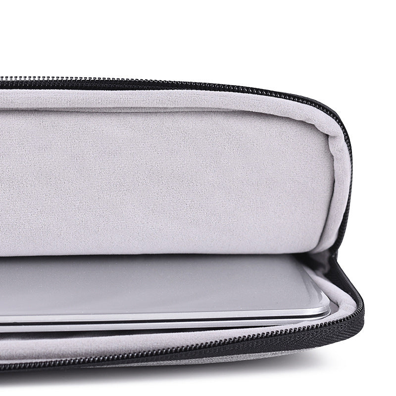 Cloth Texture Side Pocket Laptop Sleeve Notebook Bag with Small Bag - Dark Grey/for 13-inch Laptop