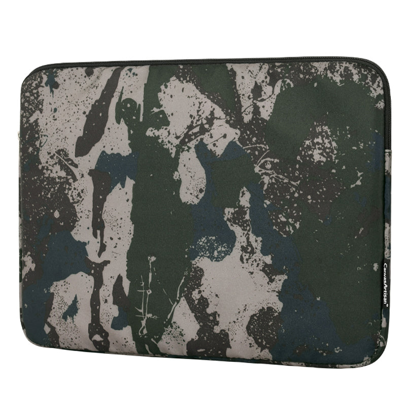 Canvasartian H7-01 Camouflage Pattern Laptop Sleeve Soft Linner Notebook Bag - Grey/for 12-inch Laptop