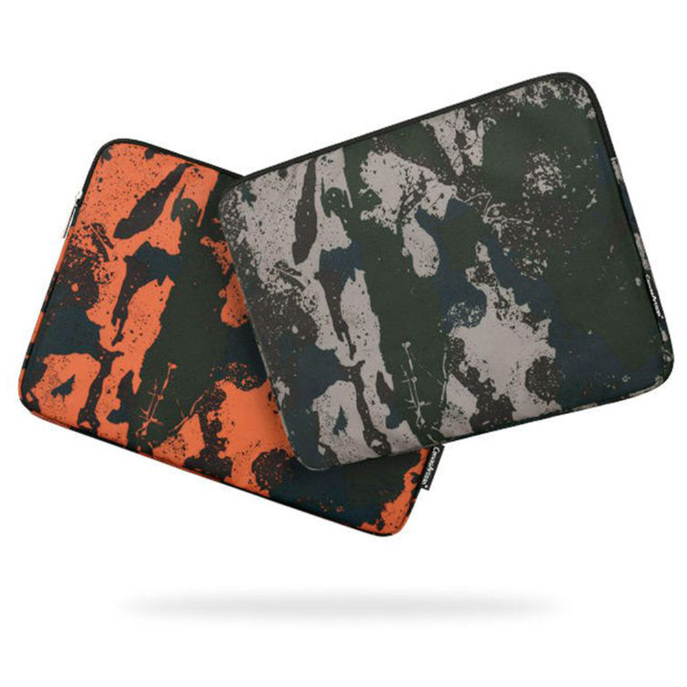 Canvasartian H7-01 Camouflage Pattern Laptop Sleeve Soft Linner Notebook Bag - Grey/for 12-inch Laptop