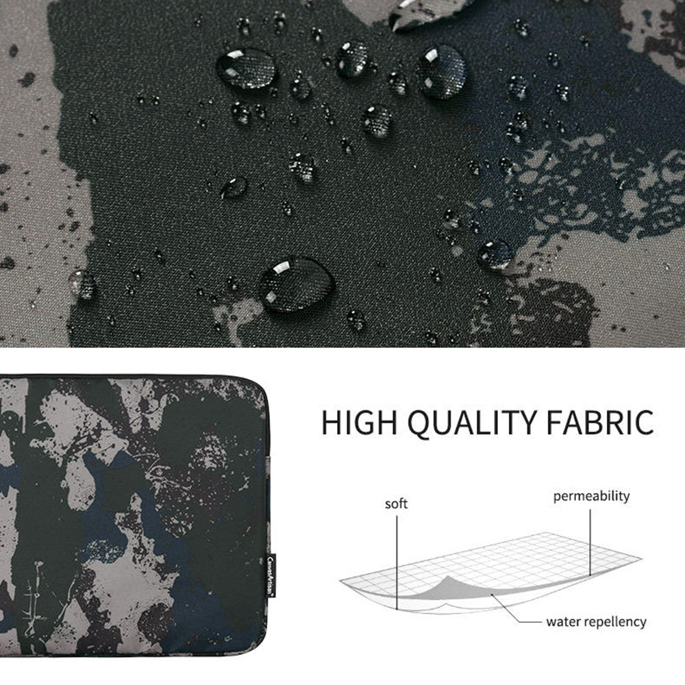 Canvasartian H7-01 Camouflage Pattern Laptop Sleeve Soft Linner Notebook Bag - Grey/for 12-inch Laptop