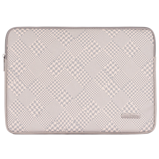 Canvasartian L21-04 Houndstooth Pattern Protective Laptop Sleeve Notebook Case - Grey Edge/for 12-inch Laptop