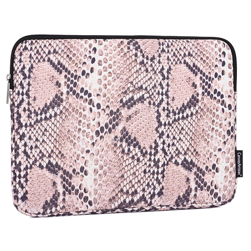 Canvasartian H38-01 Laptop PC Protective Sleeve Snake Pattern Notebook Case - Pink/for 13-inch Laptop