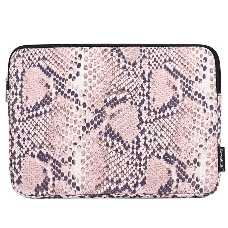 Canvasartian H38-01 Laptop PC Protective Sleeve Snake Pattern Notebook Case - Pink/for 15-inch Laptop