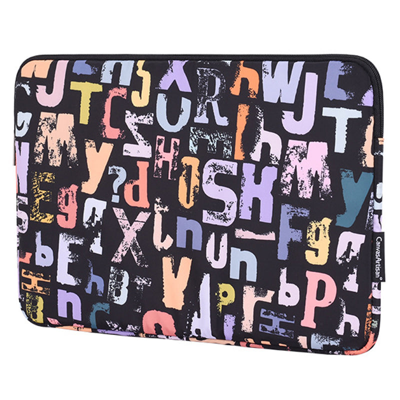Laptop Sleeve Letters Printing Ultra Slim Notebook Case with Small Bag - Black/for 13-inch Laptop