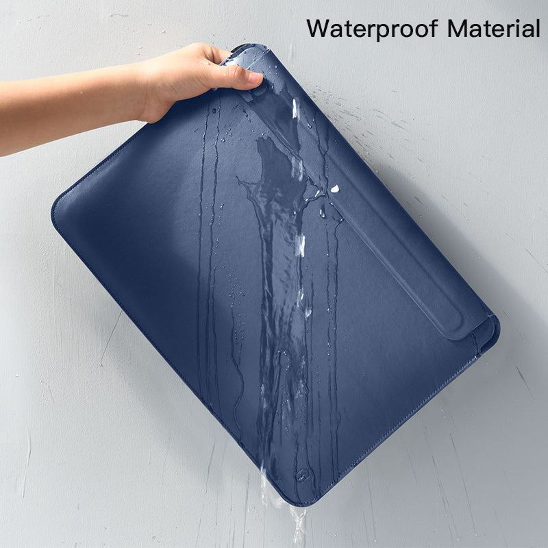 Wiwu Skin Pro II Series Notebook Sleeve Bag for MacBook Pro 14 inch 2021 Waterproof Slim PU Leather Laptop Cover - Grey