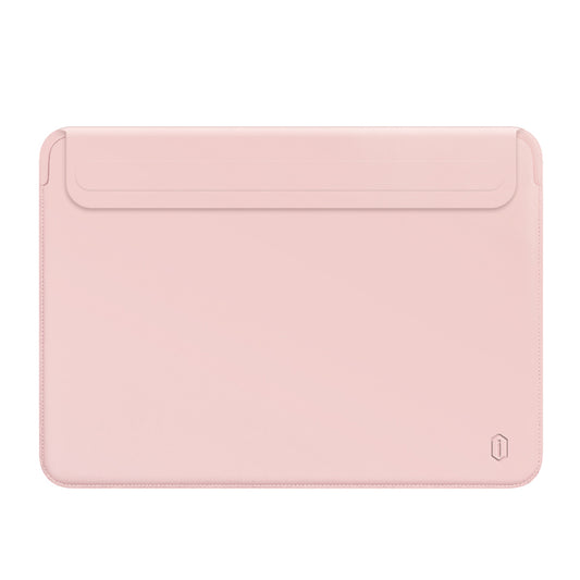 Wiwu Skin Pro II Series Notebook Sleeve Bag for MacBook Pro 14 inch 2021 Waterproof Slim PU Leather Laptop Cover - Pink