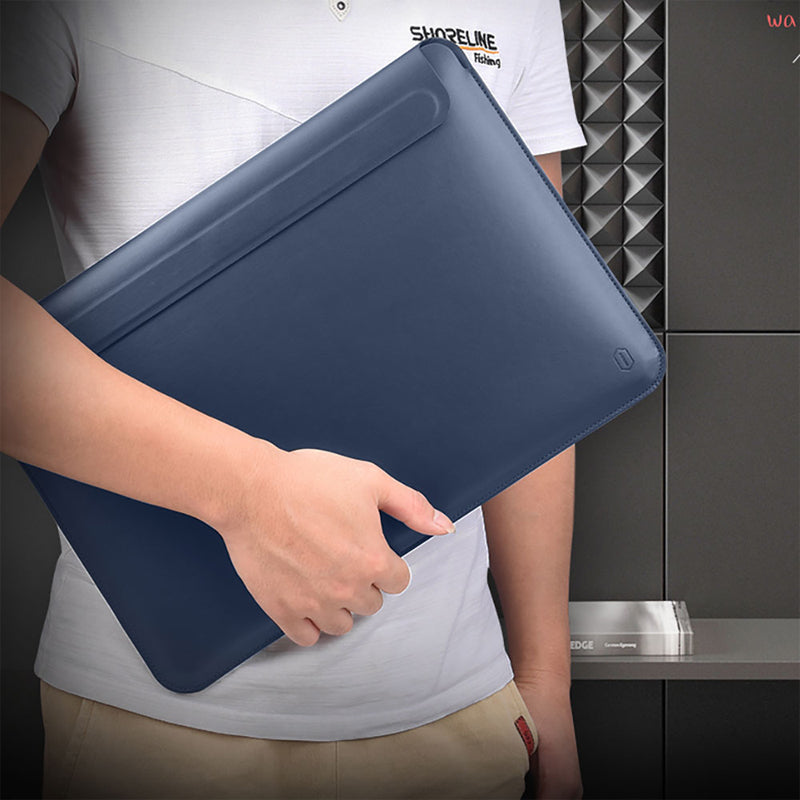 Wiwu Skin Pro II Series Waterproof Ultra-thin PU Leather Laptop Sleeve Bag for MacBook Pro 16 inch 2021 - Grey
