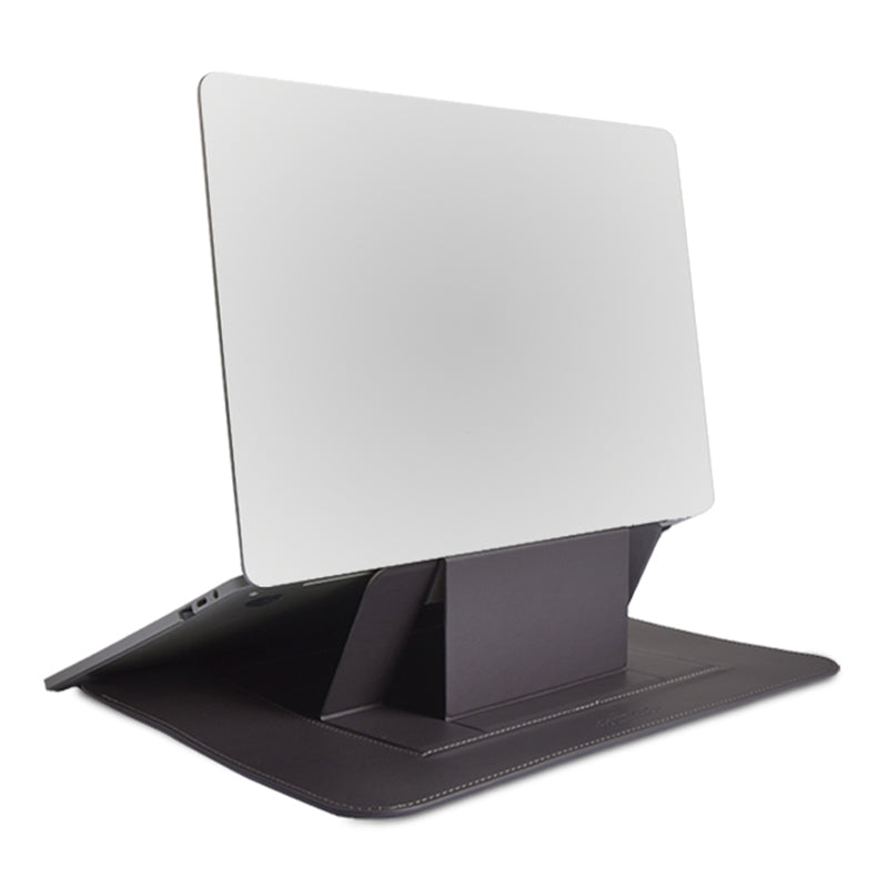 Wiwu Skin Pro Series Portable PU Leather Laptop Stand Sleeve for MacBook Pro 16 inch (2021), Smooth Surface Book Folio Cover - Grey