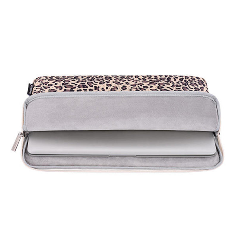 Canvasartian H31-01 Leopard Pattern Laptop Sleeve Notebook Portable Carrying Bag - Yellow/12 inch