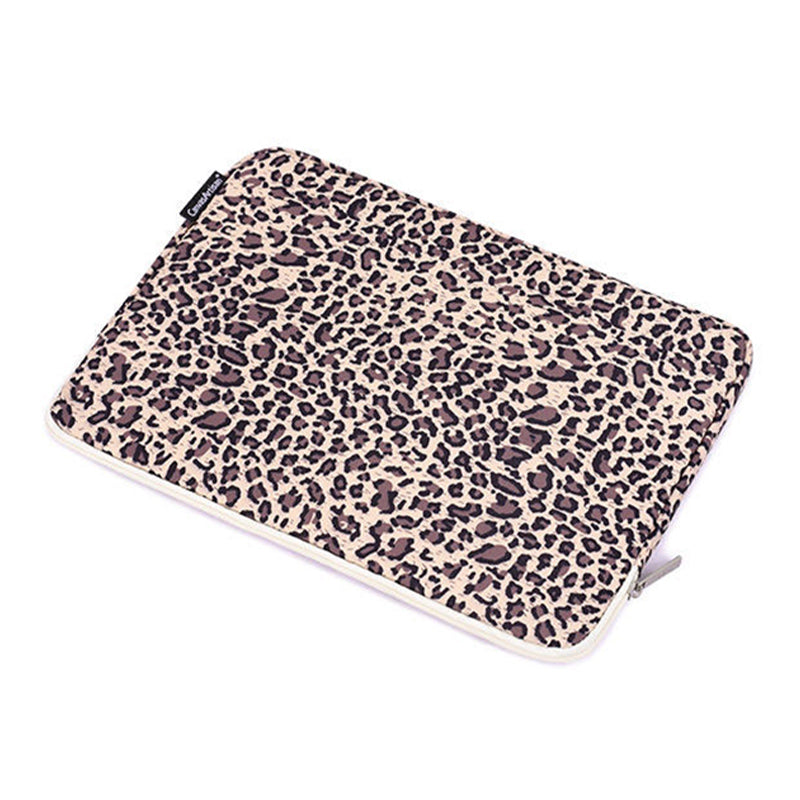 Canvasartian H31-01 Leopard Pattern Laptop Sleeve Notebook Portable Carrying Bag - Yellow/13 inch