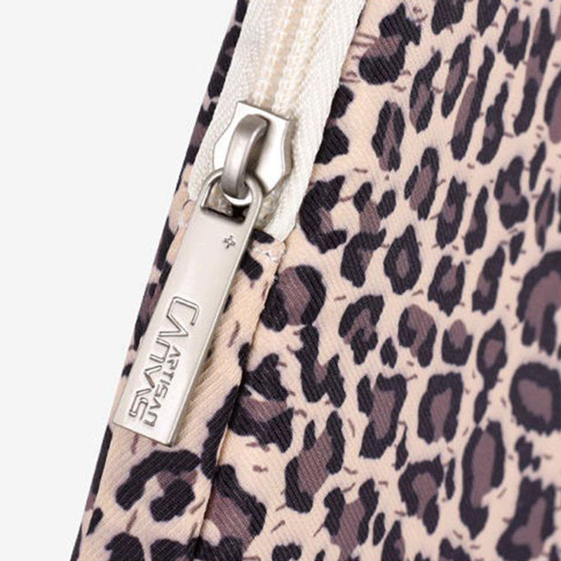 Canvasartian H31-01 Leopard Pattern Laptop Sleeve Notebook Portable Carrying Bag - Yellow/13 inch