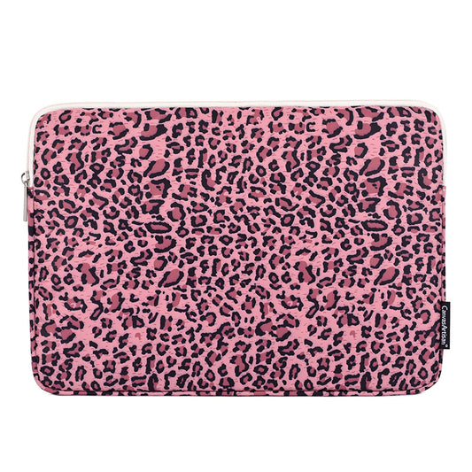 Canvasartian H31-01 Leopard Pattern Laptop Sleeve Notebook Portable Carrying Bag - Pink/11 inch