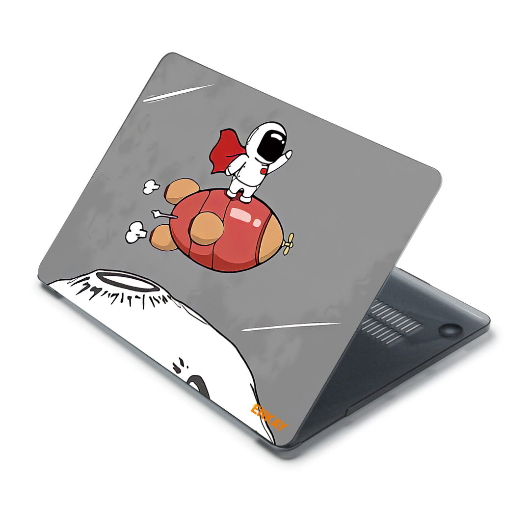 for MacBook Air 13 inch (2018) A1932/ (2020) A2179 A2337 Planets Series Spaceman/Planets Patterns Hard PC Crystal Laptop/Notebook Protective Case Cover - Rocket