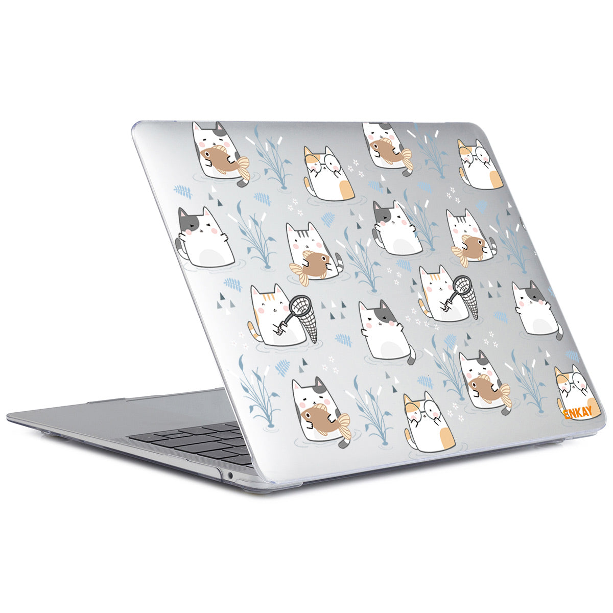 Cartoon Pattern Notebook Cover for MacBook Pro 13 inch (2016-2017) A1706 A1708 /(2018-2019) A1989/ (2019) A2159 Laptop Protector Heat Dissipation Hard PC Case - Cute Cat