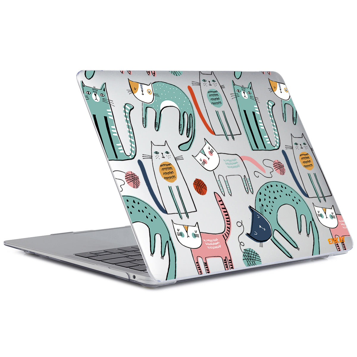 Cartoon Pattern Notebook Cover for MacBook Pro 13 inch (2016-2017) A1706 A1708 /(2018-2019) A1989/ (2019) A2159 Laptop Protector Heat Dissipation Hard PC Case - Cat