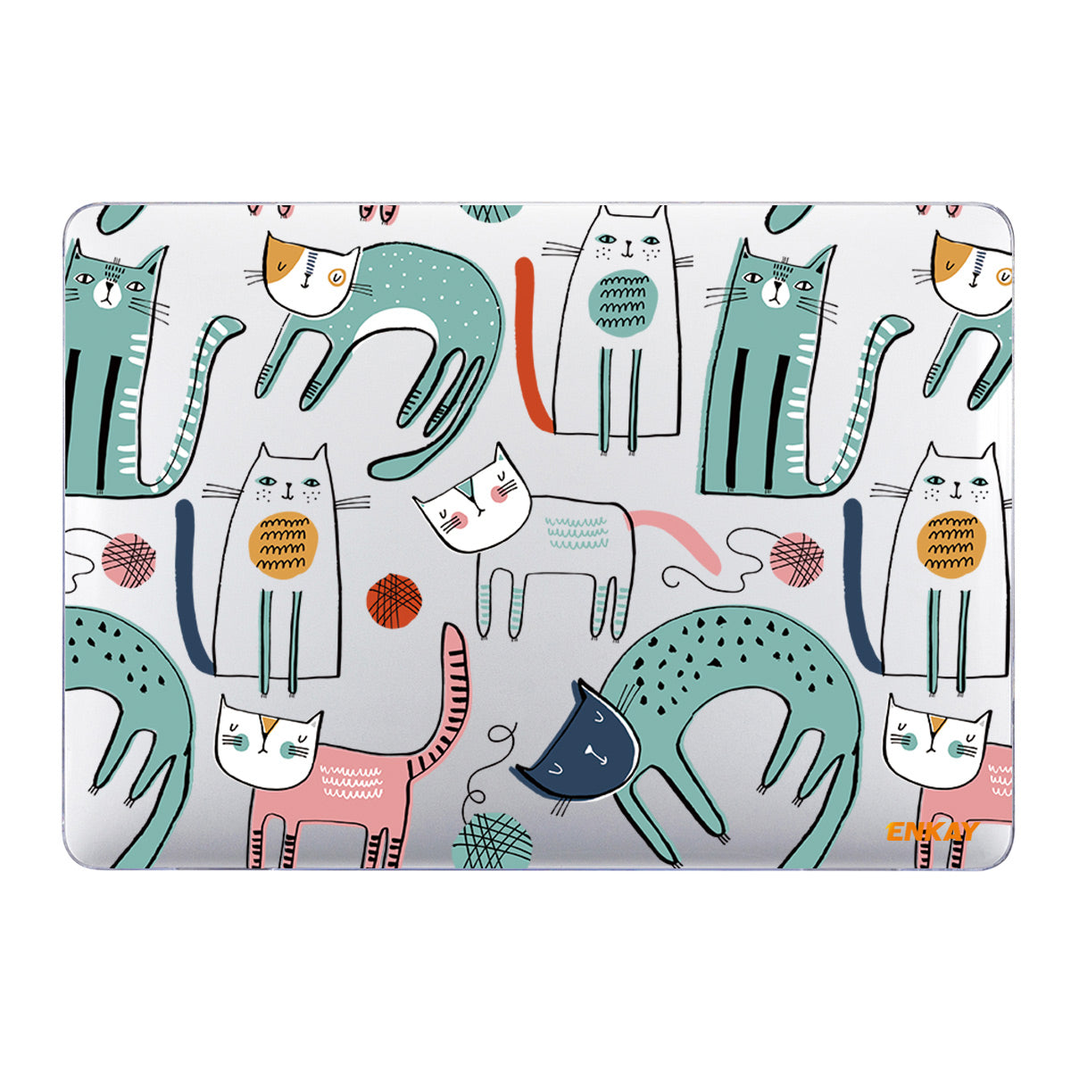 Cartoon Pattern Notebook Cover for MacBook Pro 13 inch (2016-2017) A1706 A1708 /(2018-2019) A1989/ (2019) A2159 Laptop Protector Heat Dissipation Hard PC Case - Cat