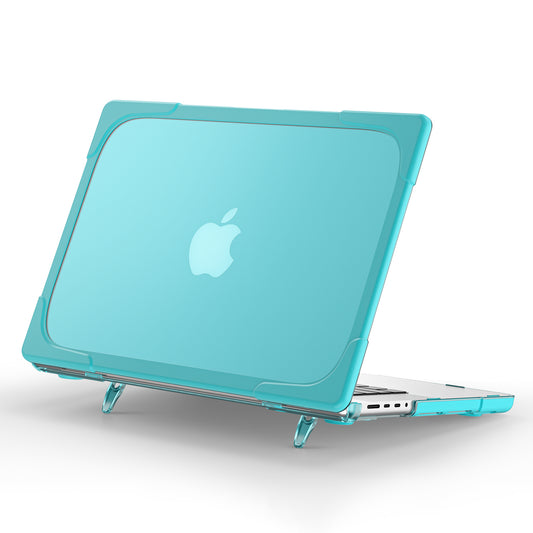 For MacBook Pro 16 inch (2021) Hard PC + TPU Laptop Case Anti-scratch Full-Protection Notebook Cover - Baby Blue