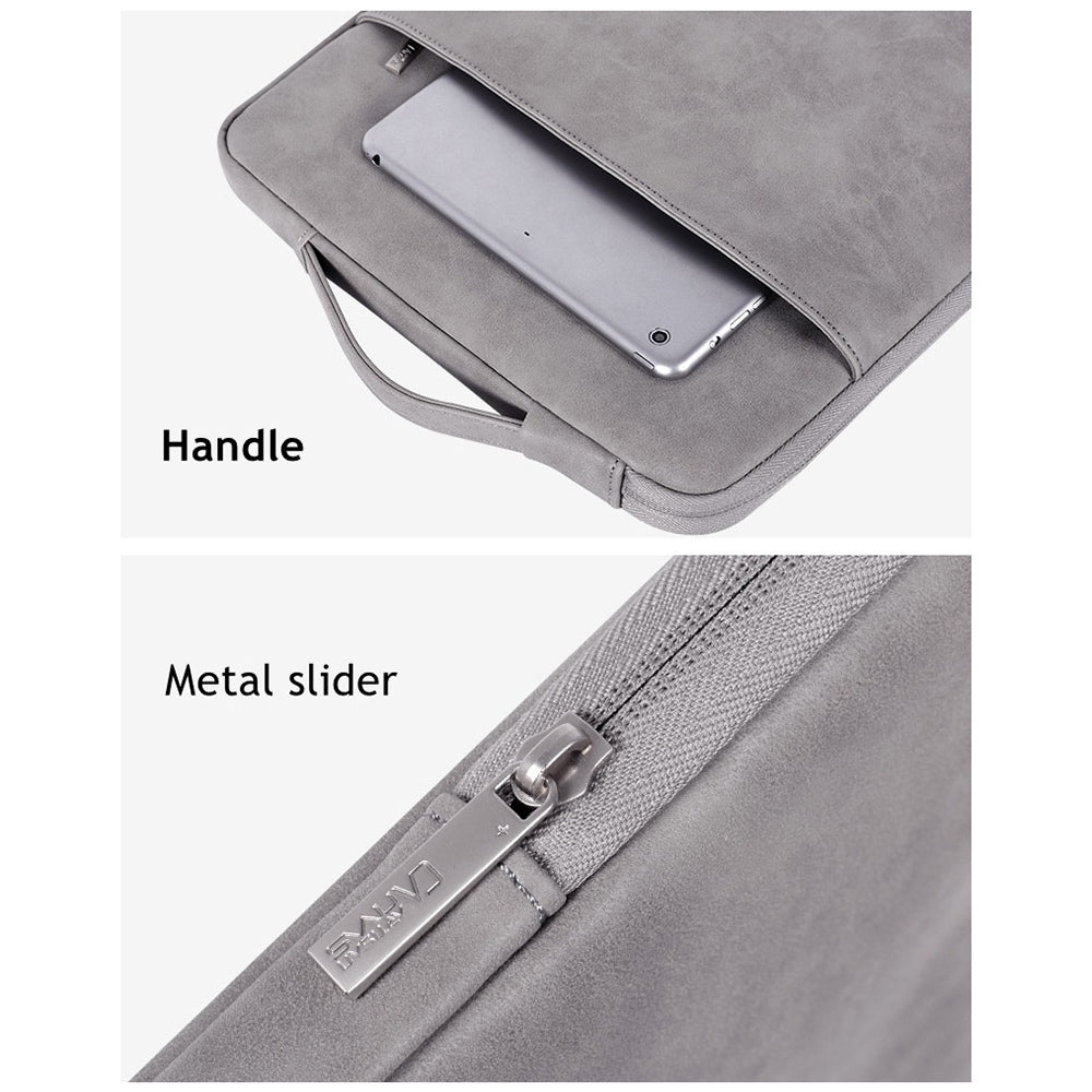 12inch Laptop Sleeve Bag PU Leather Notebook Sleeve Anti-dust Computer Student Business Style Protection Case - Pink