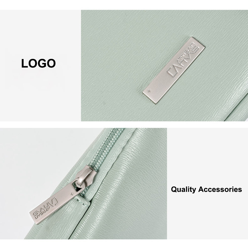 Canvasartian L6-04 12inch Laptop Sleeve for MacBook Fashionable PU Leather Notebook Computer Protection Bag - Green