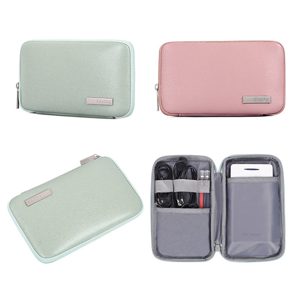 14inch Laptop Sleeve Simple Style PU Leather Full Protection Notebook Computer Bag with Small Pouch for Students Teachers Business Men - Green