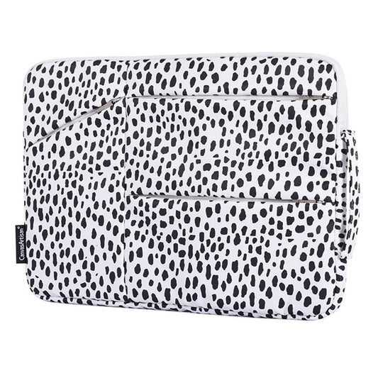 Cow Pattern Shockproof Sleeve Bag Anti-scratch Carry Case with 3 Outer Pouches for 12inch Laptops