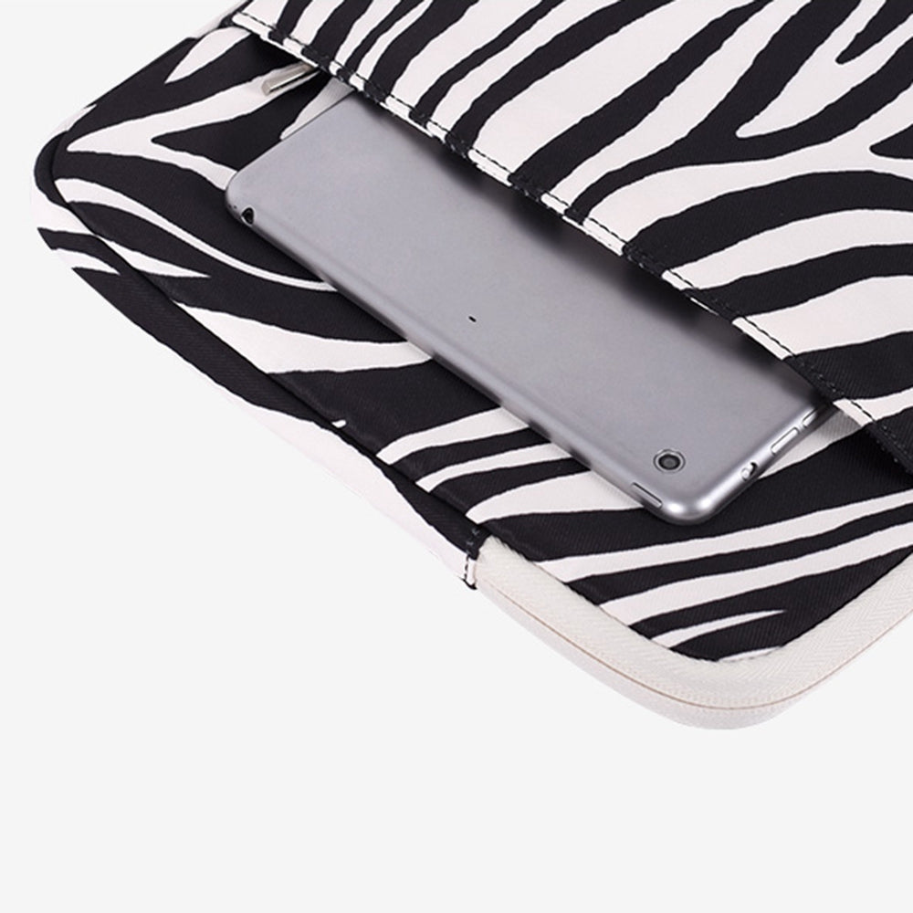13inch Anti-dust Laptop Sleeve for MacBook Air Waterproof Zebra Pattern Convenient Carrying Notebook Computer Protection Bag