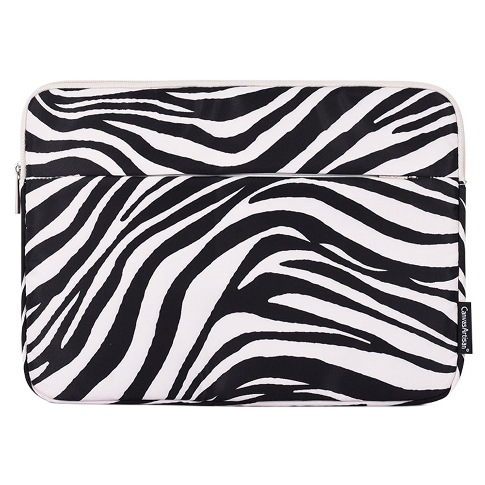 15inch Large Capacity Laptop Bag for MacBook Outer Pocket Zebra Pattern Shockproof Notebook Computer Cover Sleeve
